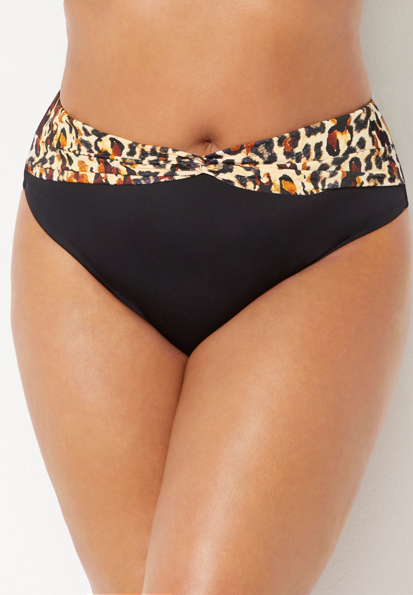 Mogul Twist Front Bikini Bottom Swimsuits For All