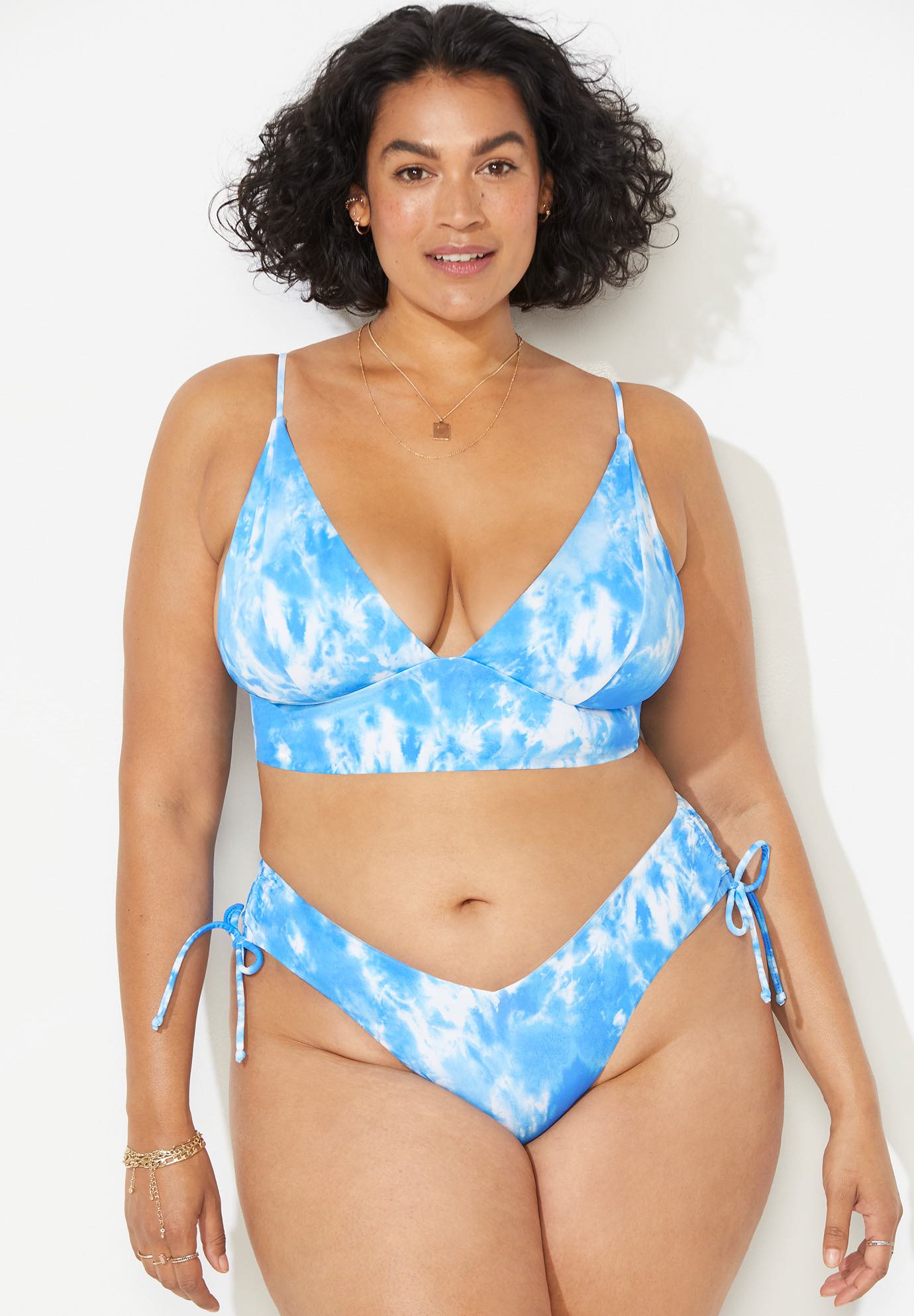 Camille Kostek Plunge Away Bikini Set Cloud Tie Dye Cloud Tie Dye