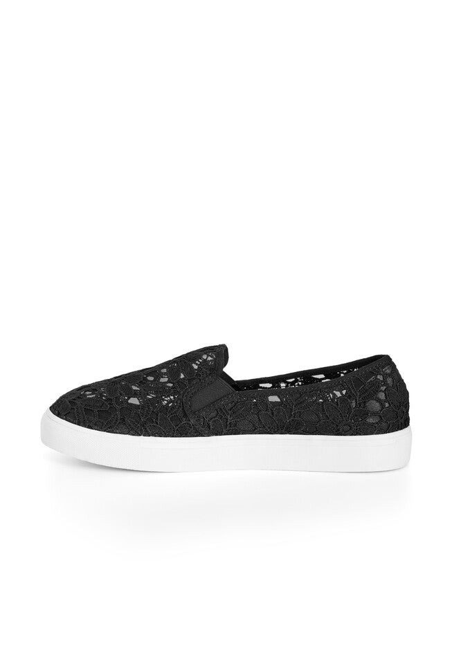 Lacy Slip On, BLACK, alternate image number null