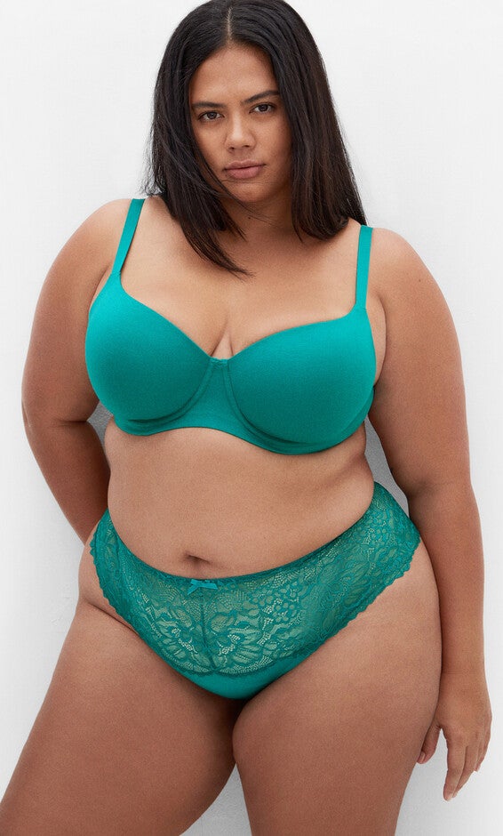 Smooth & Chic Cotton T-Shirt Bra - emerald, EMERALD, hi-res image number null