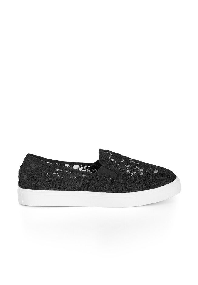 Lacy Slip On, BLACK, alternate image number null