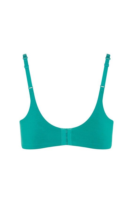 Smooth & Chic Cotton T-Shirt Bra - emerald, EMERALD, alternate image number null