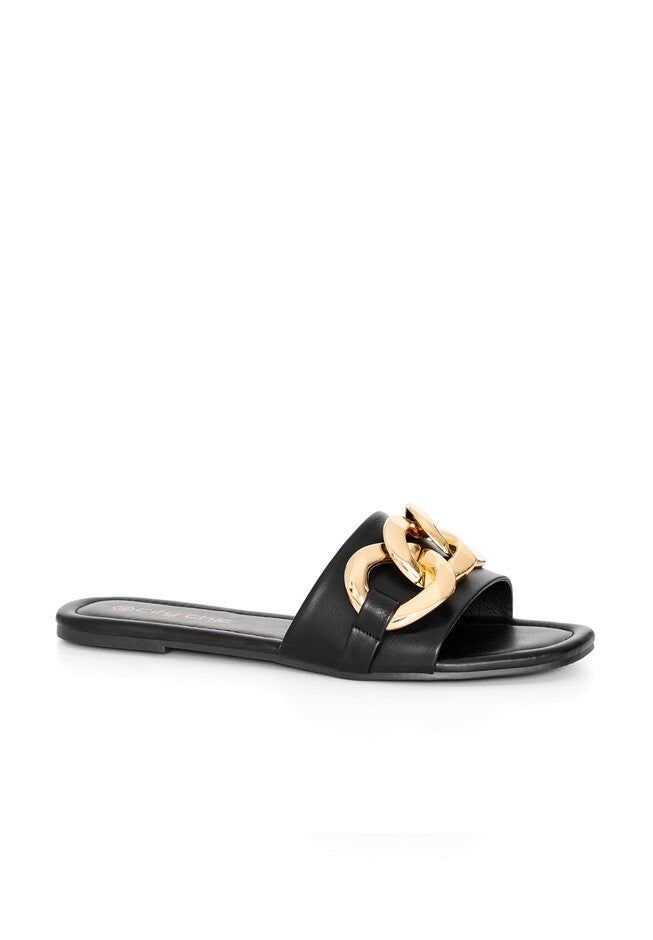 WIDE FIT Faith Slide - black, BLACK, hi-res image number null