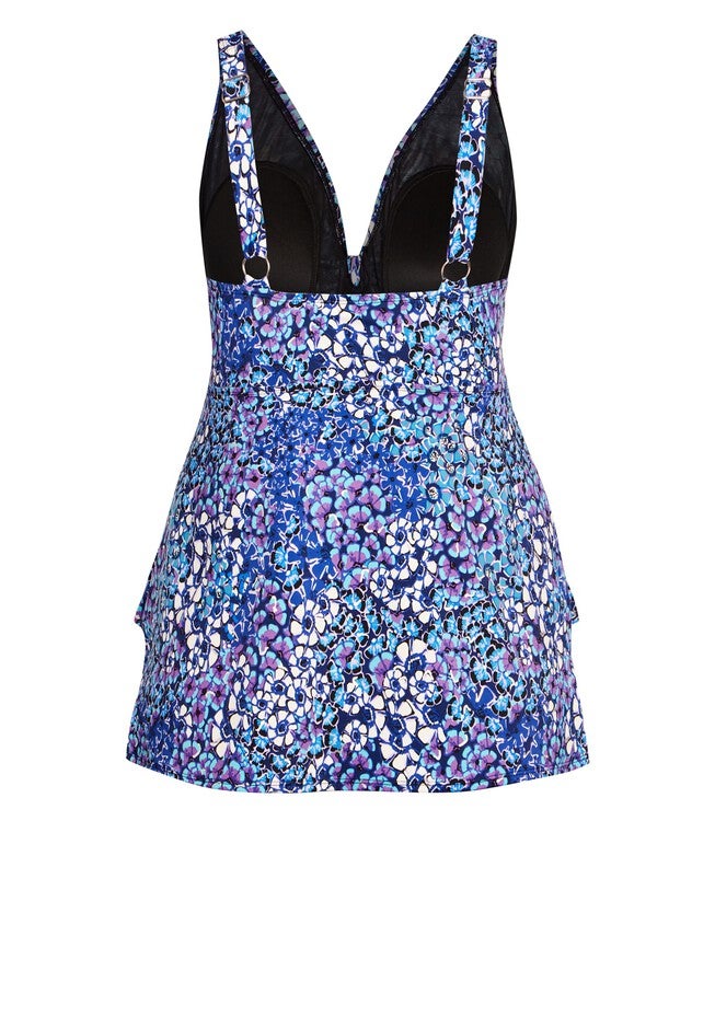 Ruffled Print Tankini Top, LOURDES, alternate image number null