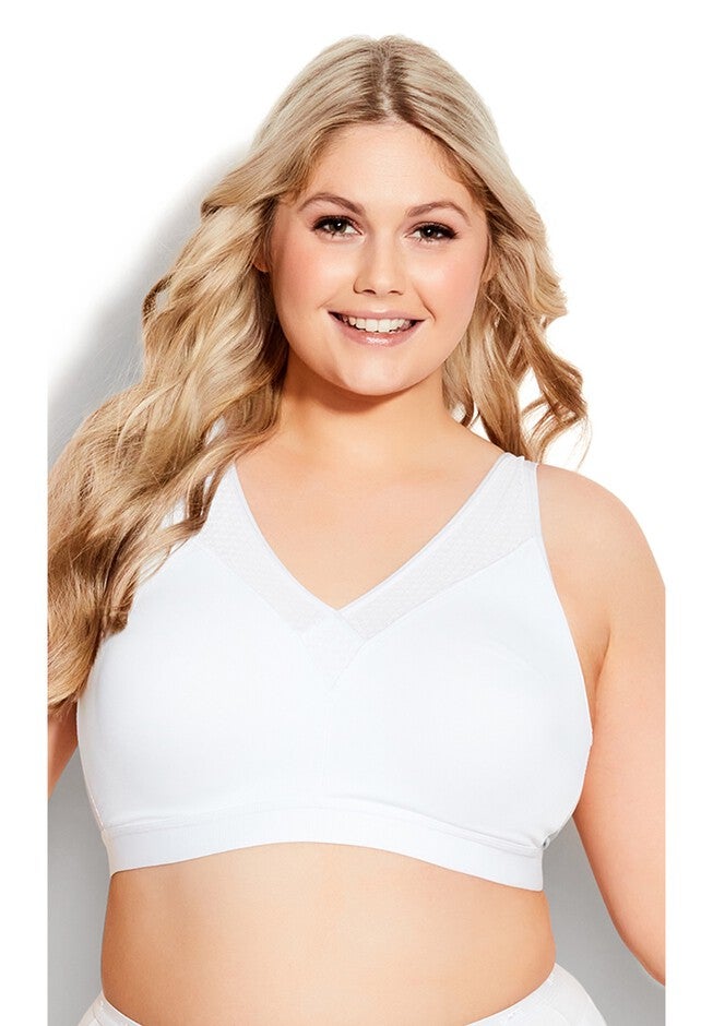 Cooling Wire Free Bra, WHITE, hi-res image number null