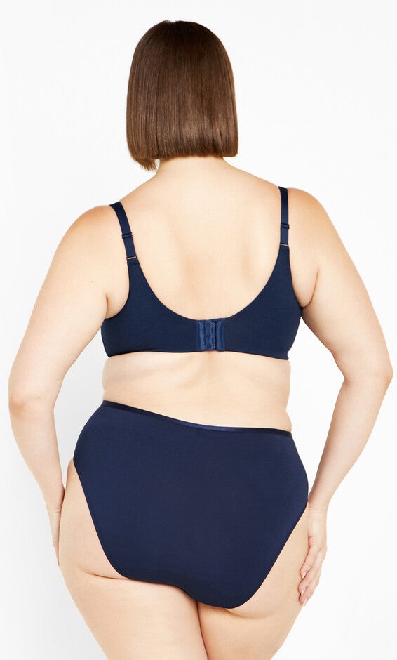 Smooth & Chic Cotton T-shirt Bra - navy, BLUE, alternate image number null