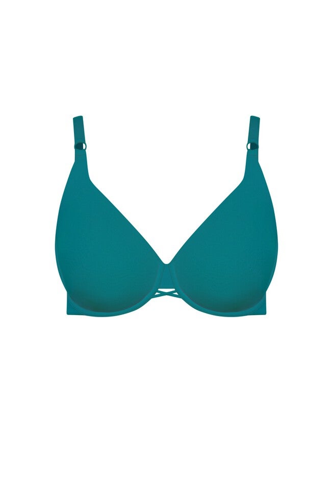 Fashion Smooth Back Bra, DEEP TEAL, alternate image number null