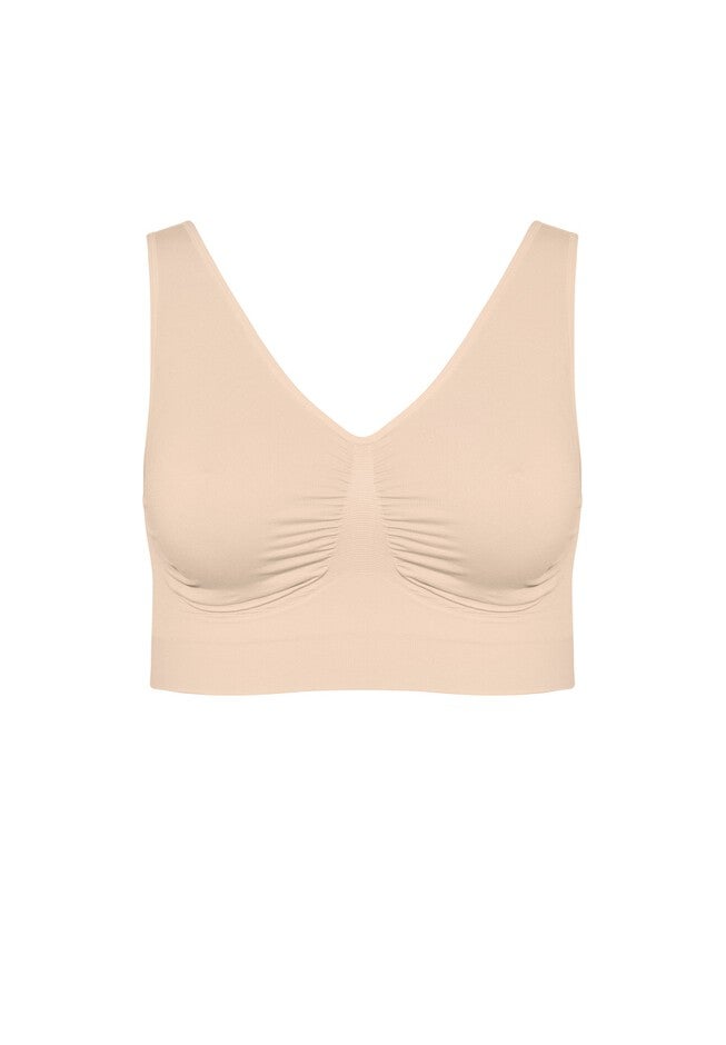 Seamless Wire Free Bra, NUDE, alternate image number null