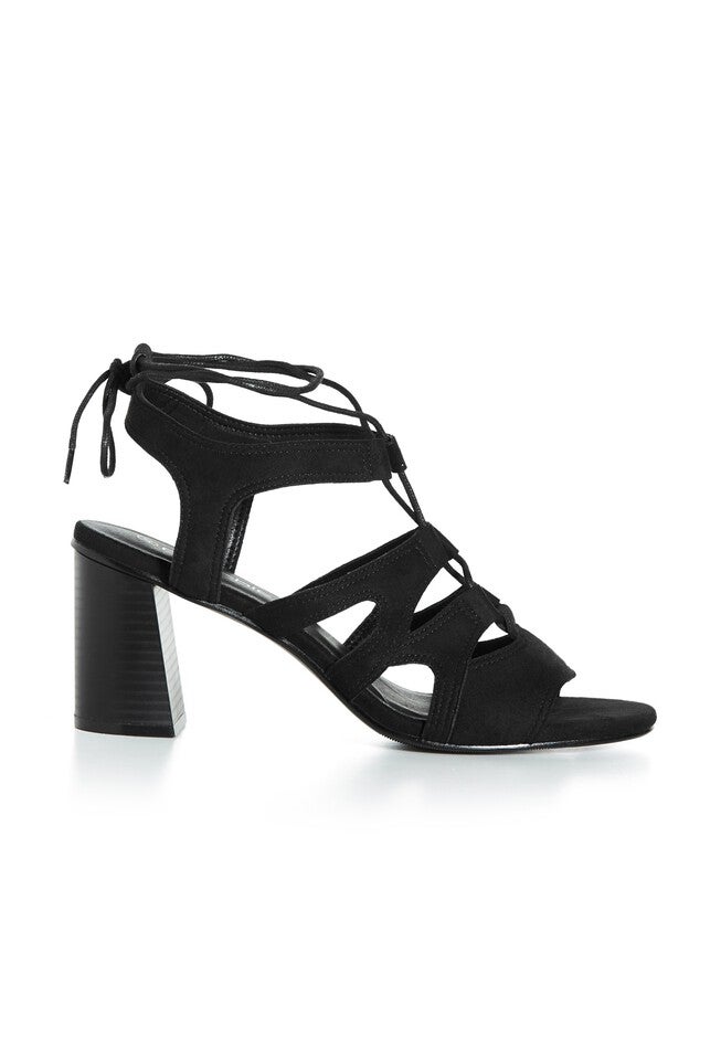 WIDE FIT Strap Lacey Heel - black, BLACK, on-hover image number 1