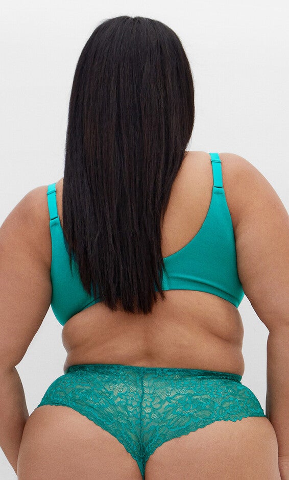 Smooth & Chic Cotton T-Shirt Bra - emerald, EMERALD, alternate image number null