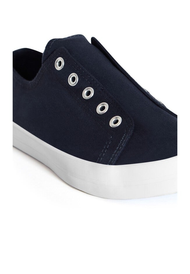 Laceless Sneaker, NAVY, alternate image number 5