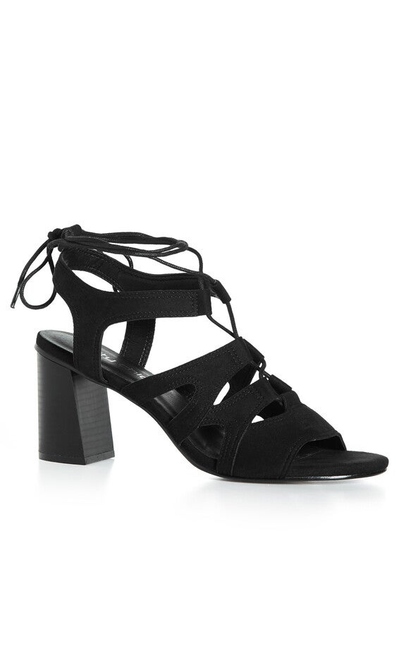 WIDE FIT Strap Lacey Heel - black, BLACK, hi-res image number 0