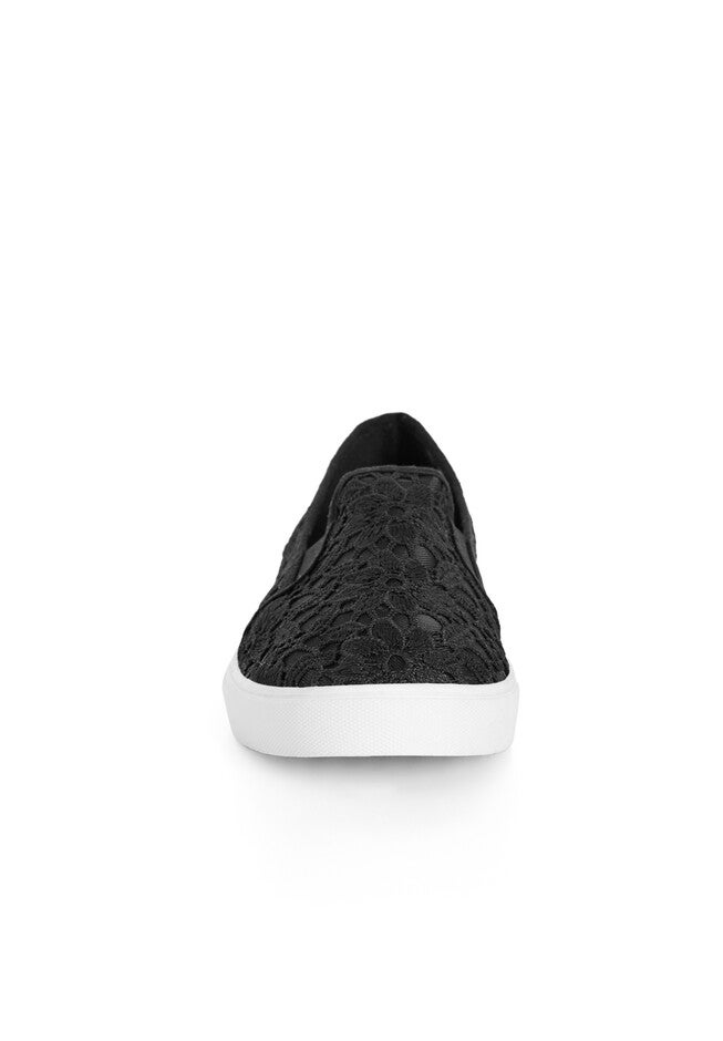 Lacy Slip On, BLACK, alternate image number null