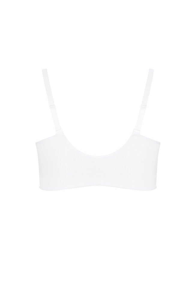 Comfort Cotton Wire Free Front Close Bra, WHITE, alternate image number null