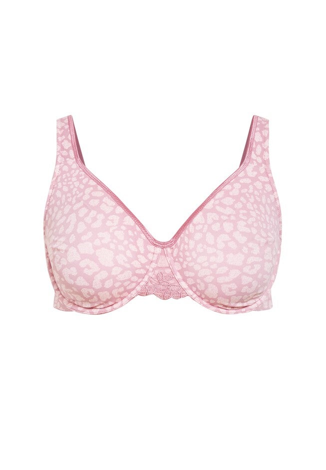 Smooth Caress Print Bra, PINK ANIMAL, alternate image number 2