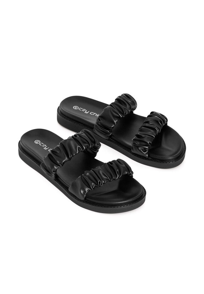 WIDE FIT Lille Slide - black, BLACK, alternate image number null