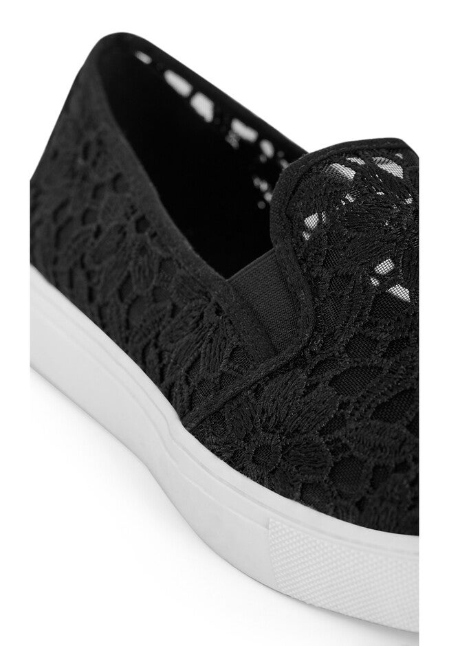 Lacy Slip On, BLACK, alternate image number null