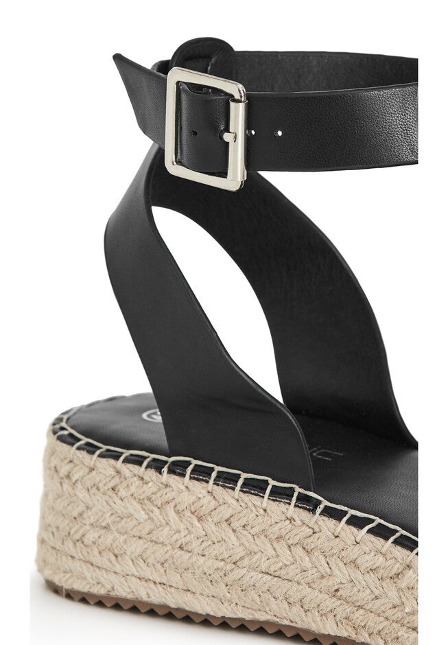 WIDE FIT Plaited Flatform - black, BLACK, alternate image number null