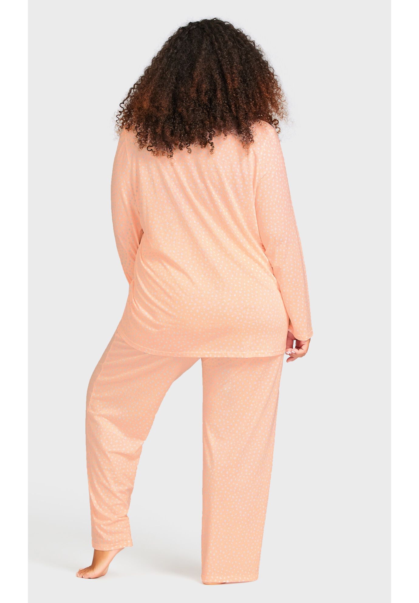 Button Through Sleep Top, PINK SPOT, on-hover image number 1