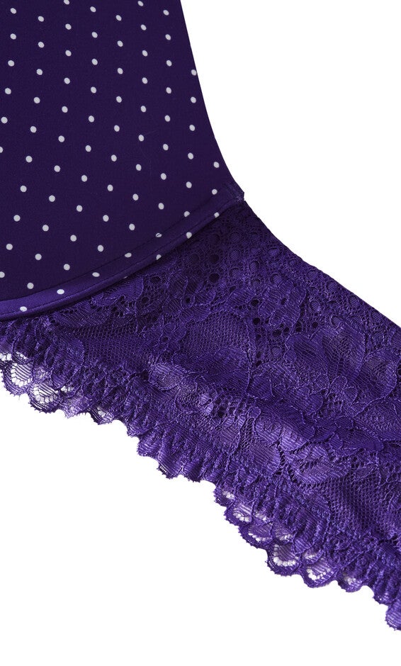 Mounia Push Up Print Bra - purple spot, PURPLE, alternate image number null