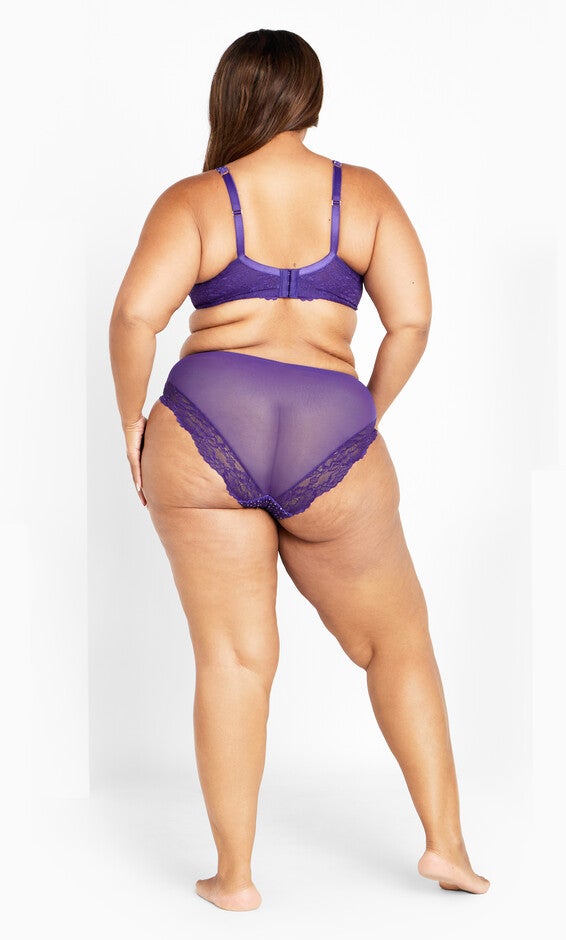 Mounia Push Up Print Bra - purple spot, PURPLE, alternate image number null