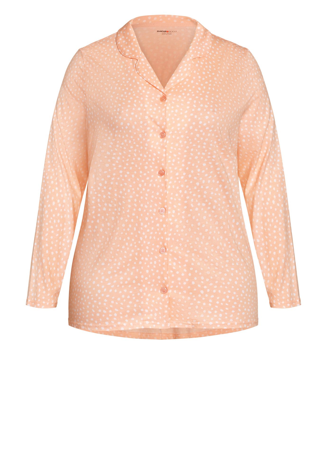 Button Through Sleep Top, PINK SPOT, alternate image number 5