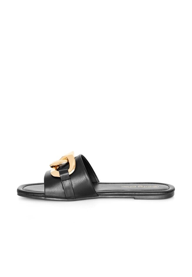 WIDE FIT Faith Slide - black, BLACK, alternate image number null