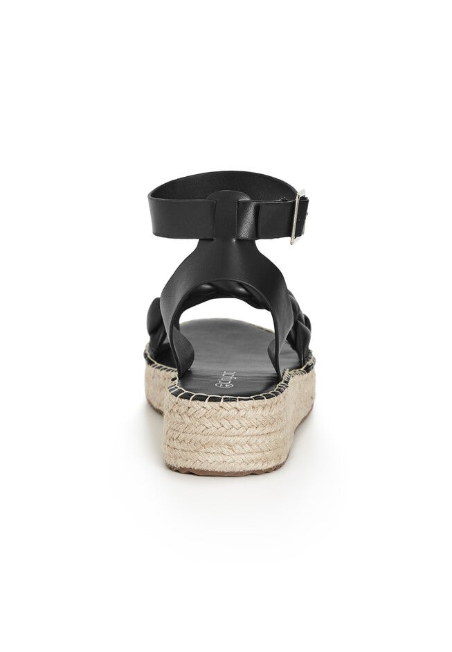 WIDE FIT Plaited Flatform - black, BLACK, alternate image number null