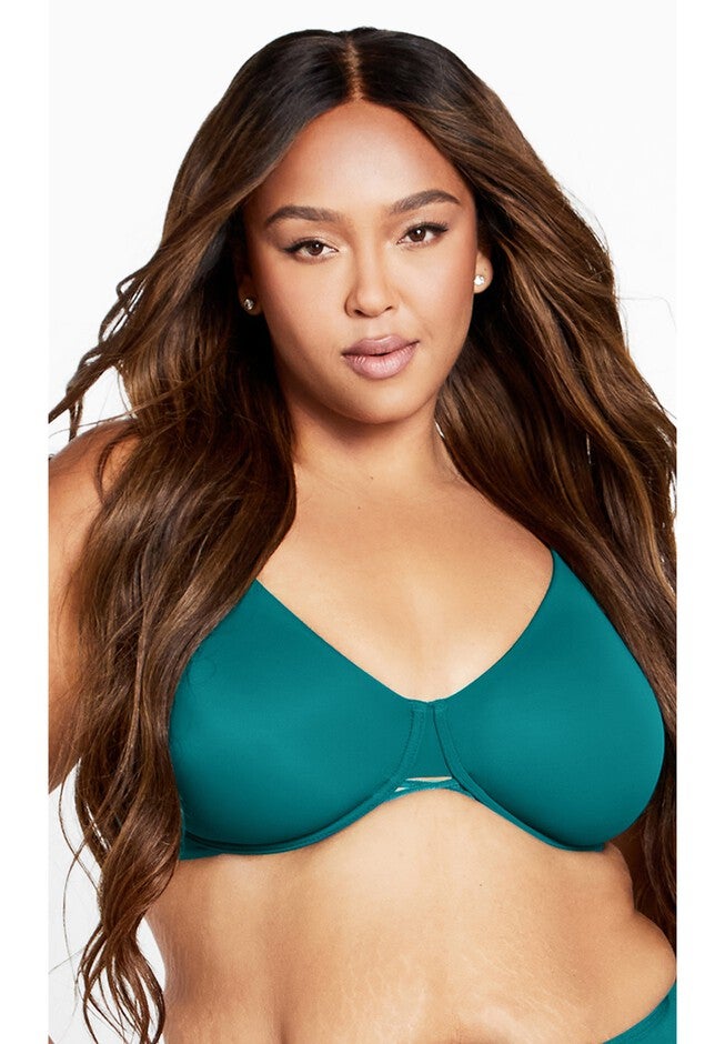 Fashion Smooth Back Bra, DEEP TEAL, alternate image number null