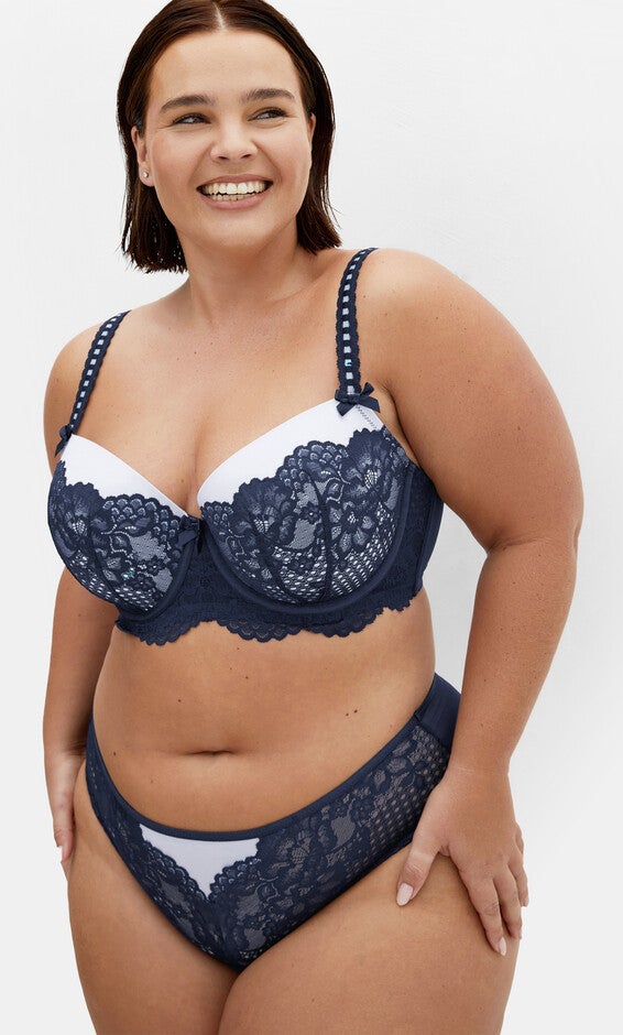 Leyla Contour Bra - french navy, BLUE, alternate image number 1