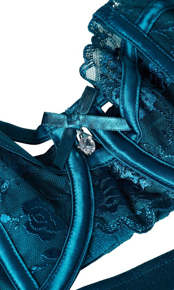 Kristin Demi Underwire Bra - teal, TEAL, alternate image number null