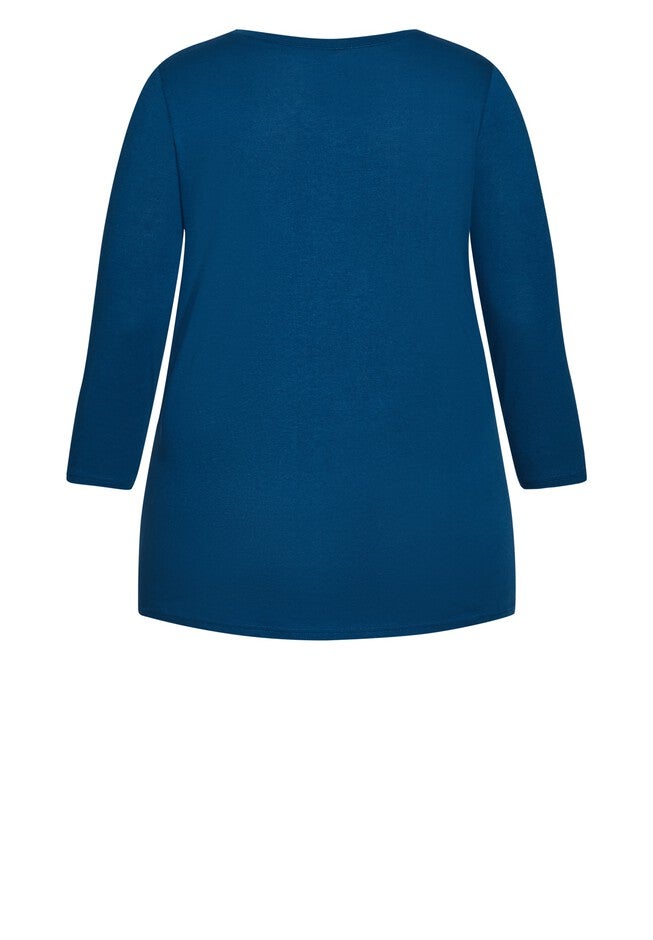 3/4 Sleeve Dream Big Sleep Top, NAVY, alternate image number null