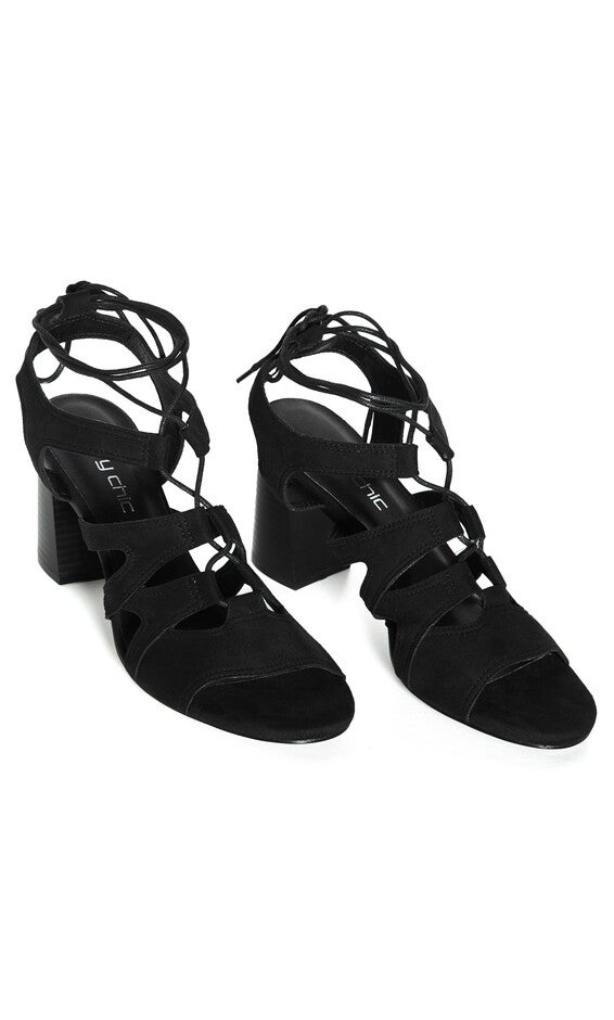 WIDE FIT Strap Lacey Heel - black, BLACK, alternate image number 6
