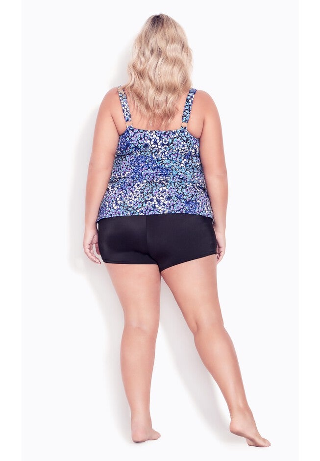 Ruffled Print Tankini Top, LOURDES, alternate image number null