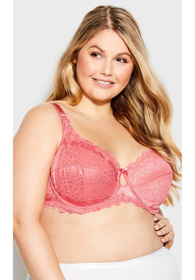 Knitted Lace Soft Cup Bra, RAPTURE ROSE, hi-res image number null