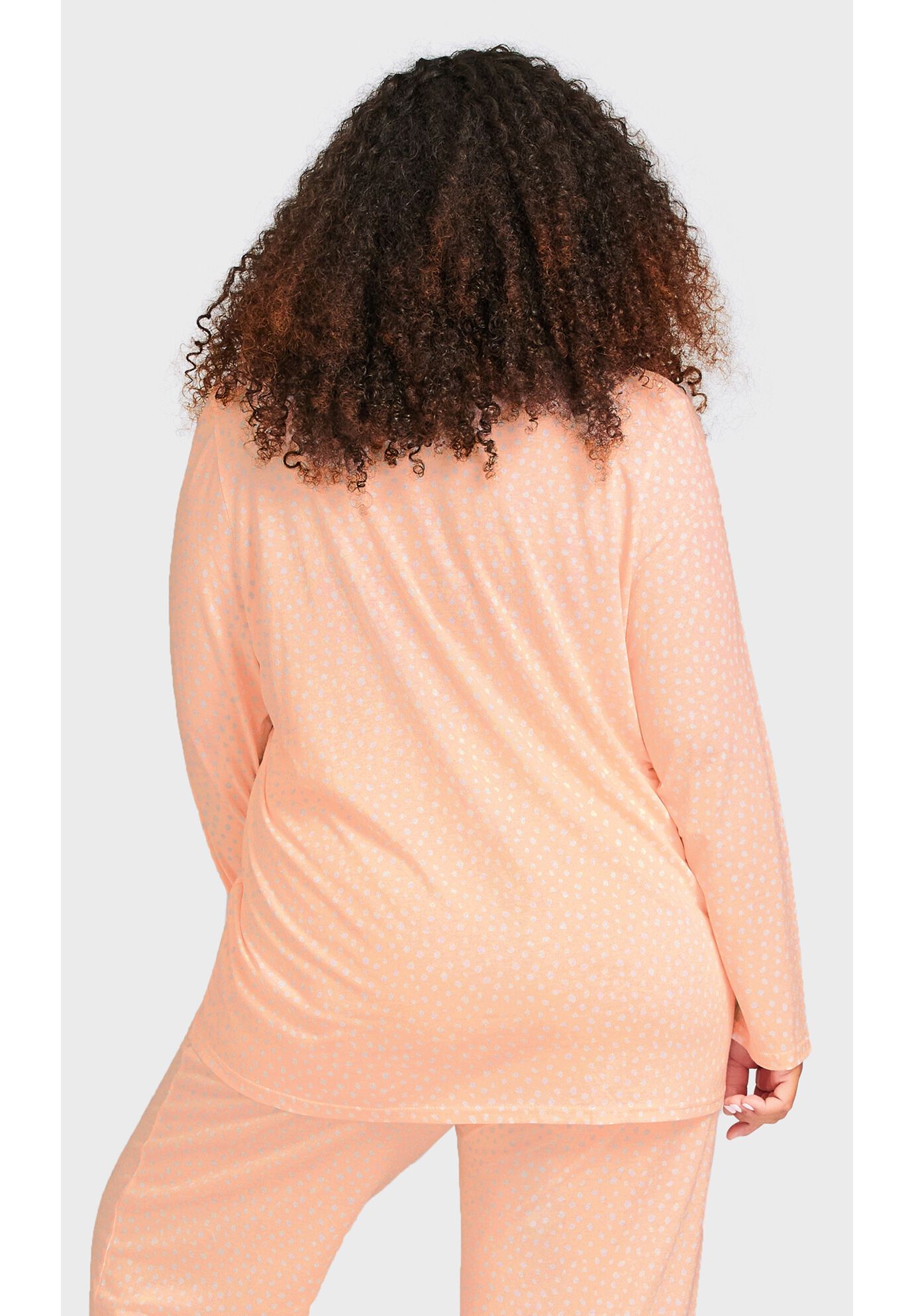 Button Through Sleep Top, PINK SPOT, alternate image number 3