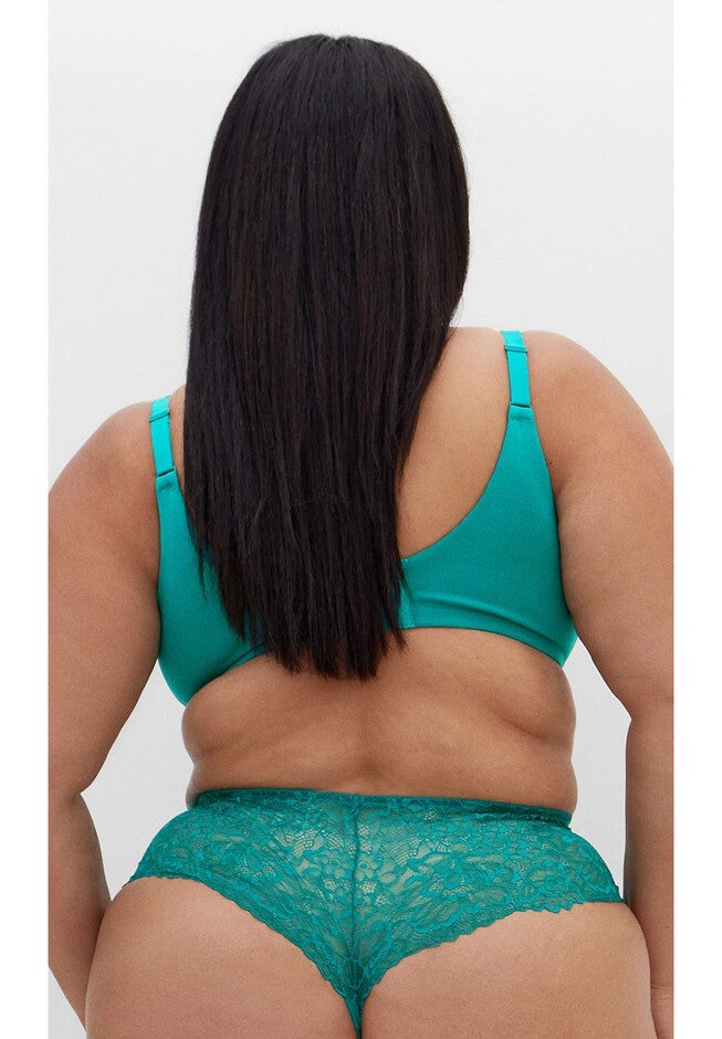 Smooth & Chic Cotton T-Shirt Bra - emerald, EMERALD, on-hover image number null