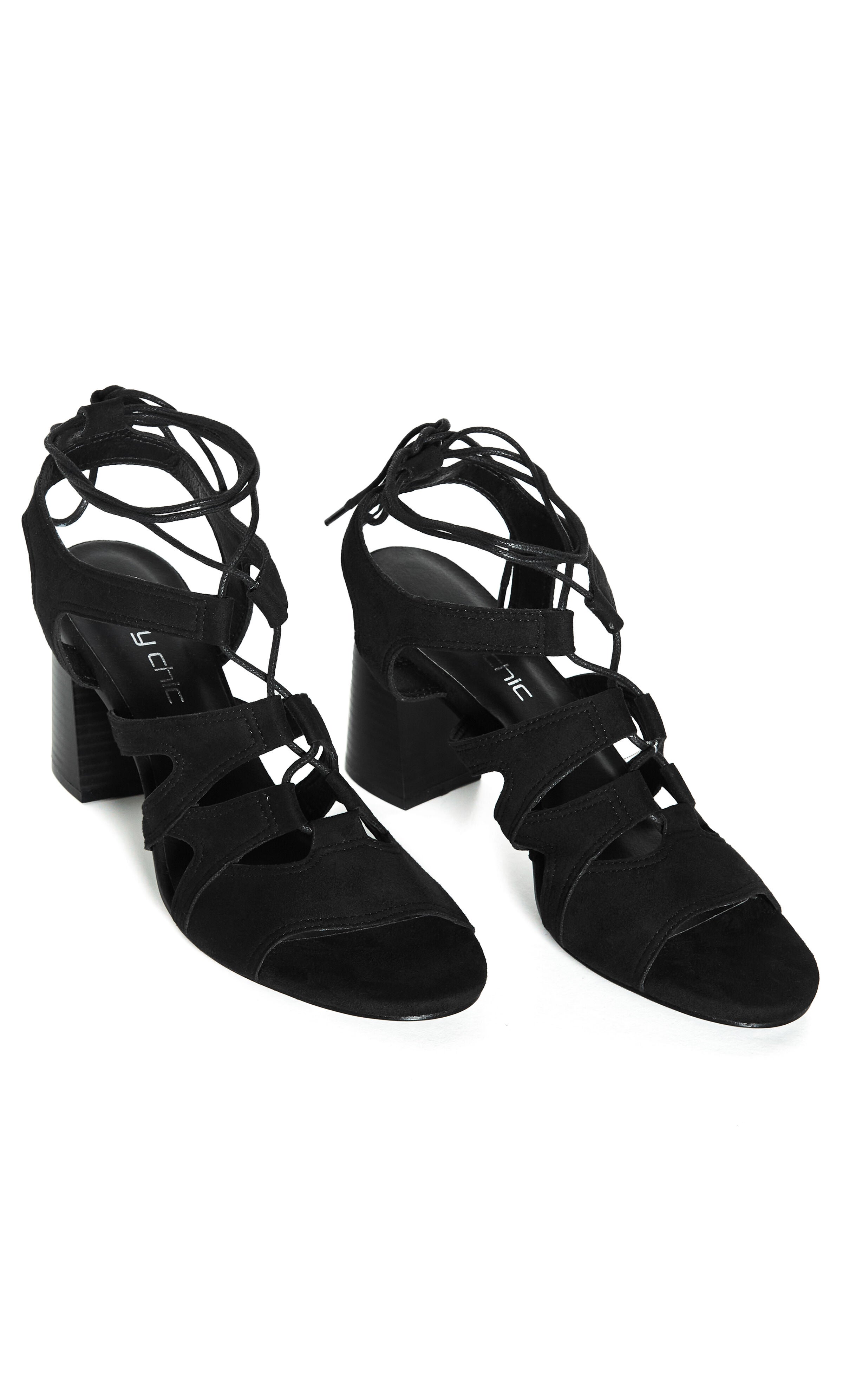 WIDE FIT Strap Lacey Heel - black, BLACK, alternate image number 6