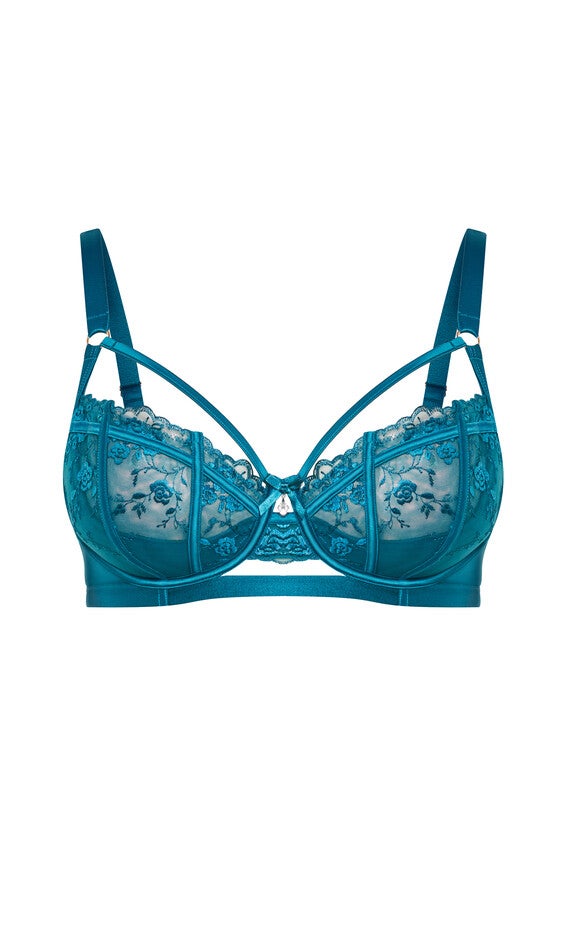 Kristin Demi Underwire Bra - teal, TEAL, alternate image number null