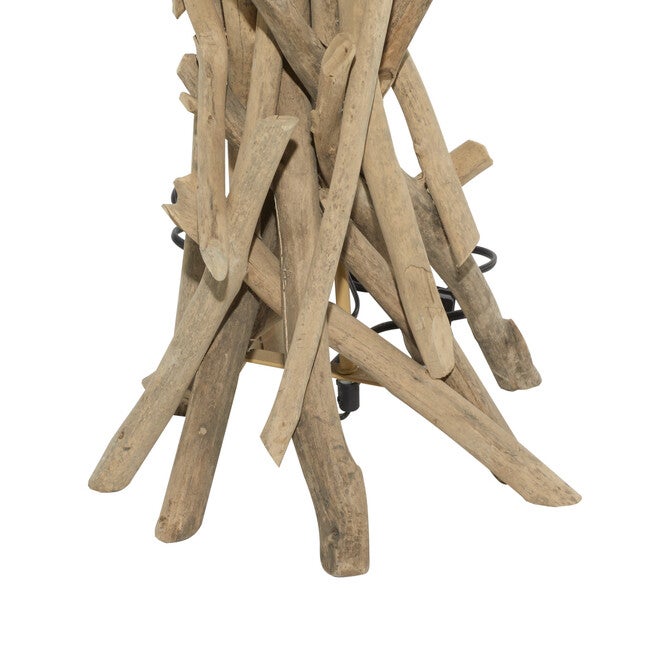 Beige Wood Rustic Floor Lamp, , alternate image number 3