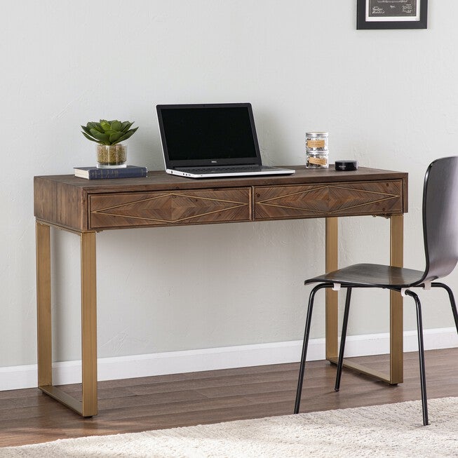 Astorland Reclaimed Wood Desk W Storage, NATURAL, hi-res image number 0