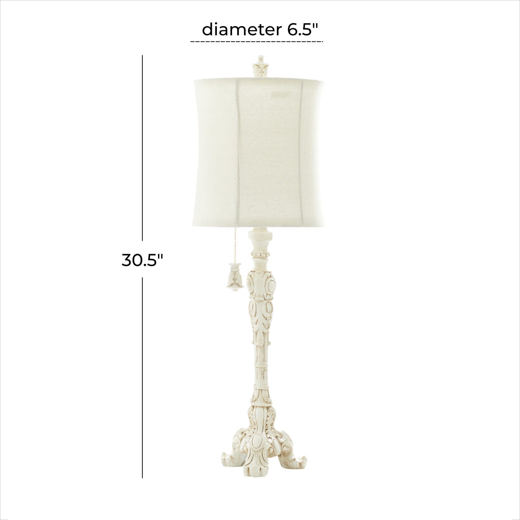 White Polystone Coastal Buffet Lamps, , alternate image number 8