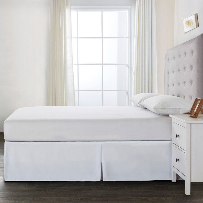 Bed Maker's Adjustable Bed Wrap-Around 15 inches" Tailored Bedskirt , , alternate image number null