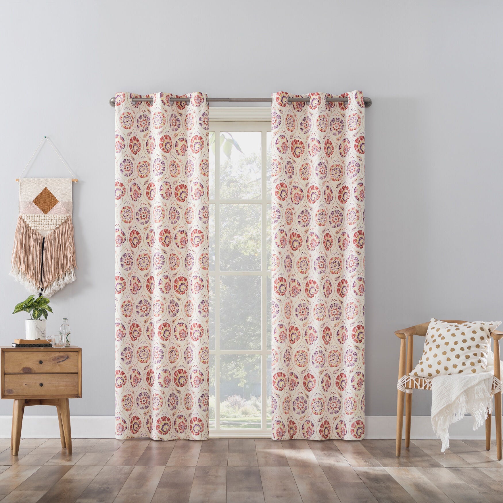 Indra Sun Zero 99% Blackout Solid Woven Grommet Panel, MULTI, hi-res image number 0