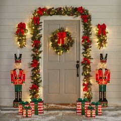 52" Pre-lit Tinsel Nutcracker