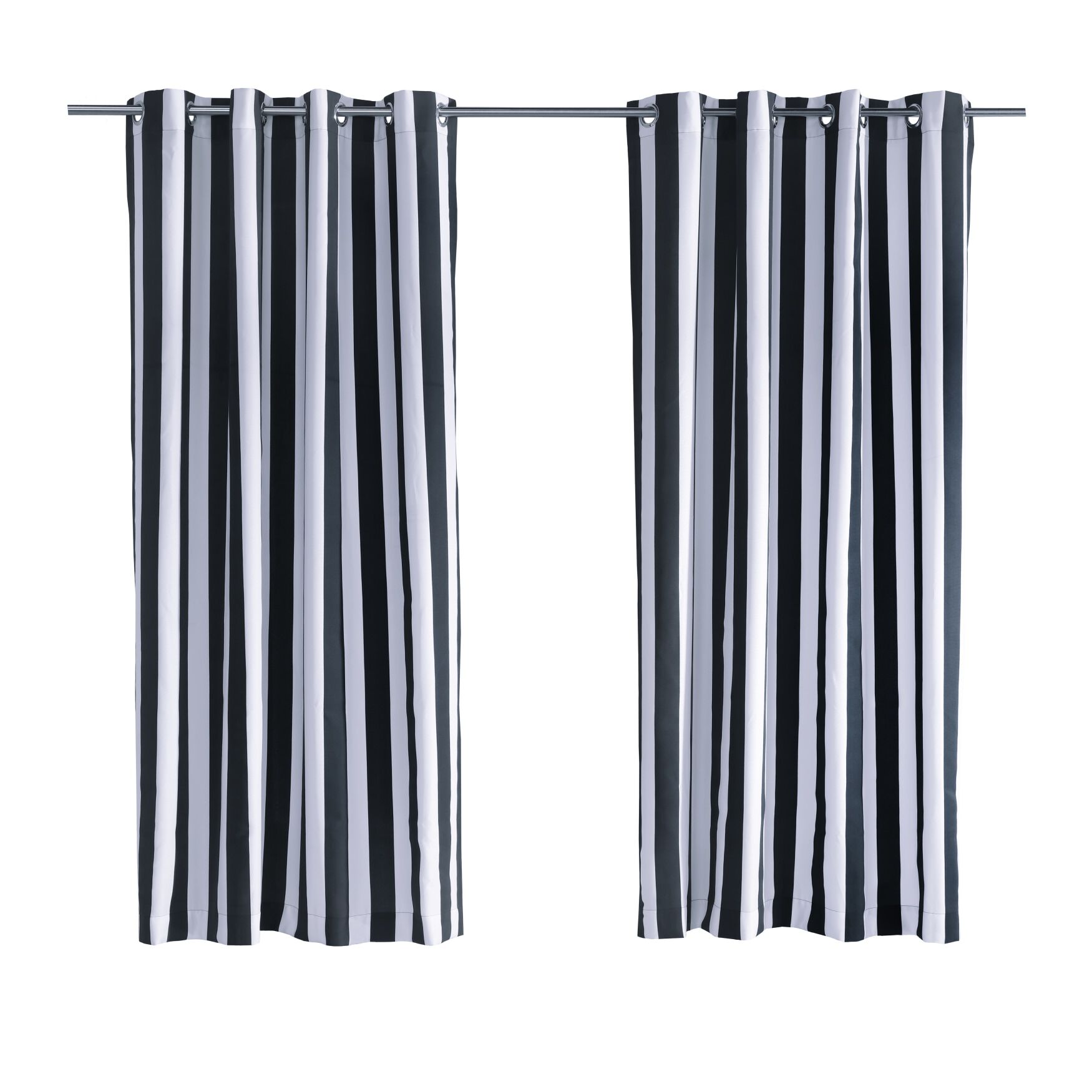 Outdoor Decor Coastal Stripe Outdoor Single Grommet Curtain Panel, , alternate image number 2