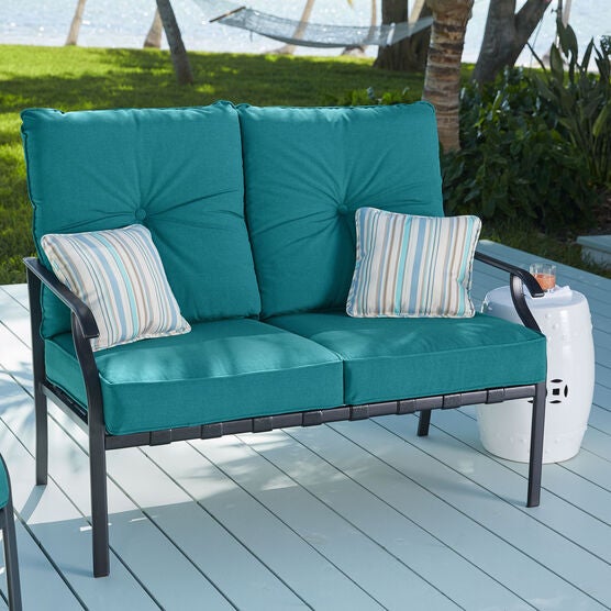 Grace Bay Deep Seating Loveseat, TEAL Grace Bay Deep Seating Loveseat, TEAL