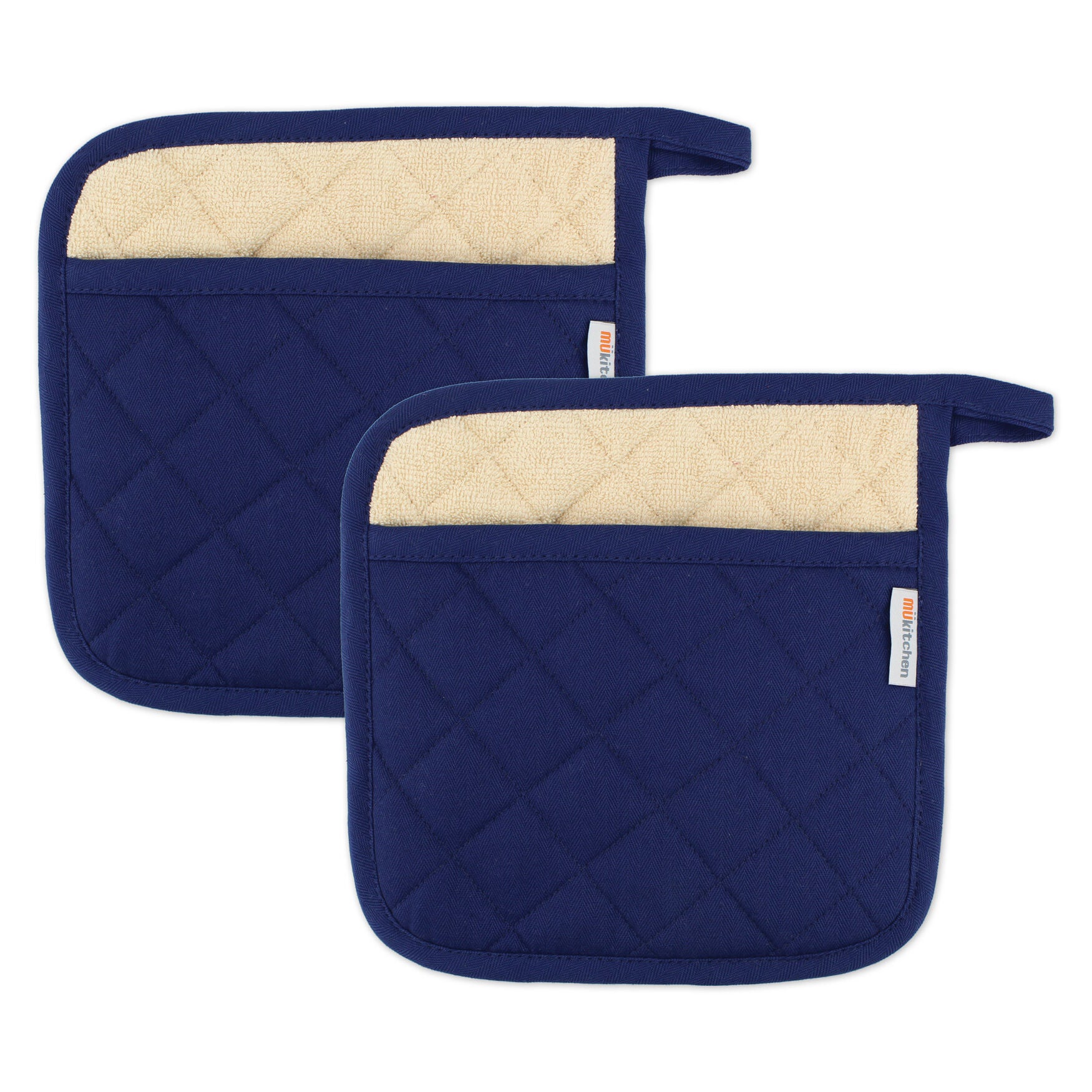 Solid Twill Potholder, Set 2, INK BLUE, hi-res image number 0