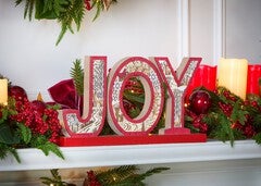 17" Laser Cut Wooden Joy Sign