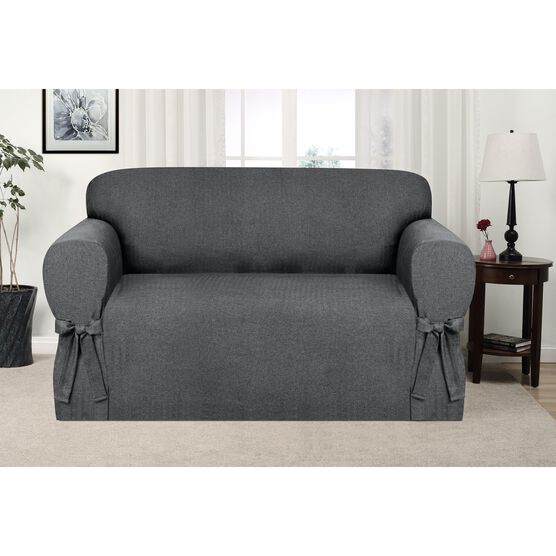 Kathy Ireland Evening Love Seat Cover, CHARCOAL, hi-res image number null
